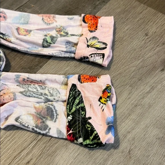 Posh Peanut pink butterfly Henley twirl dress with buttons size 8Y - Picture 16 of 16